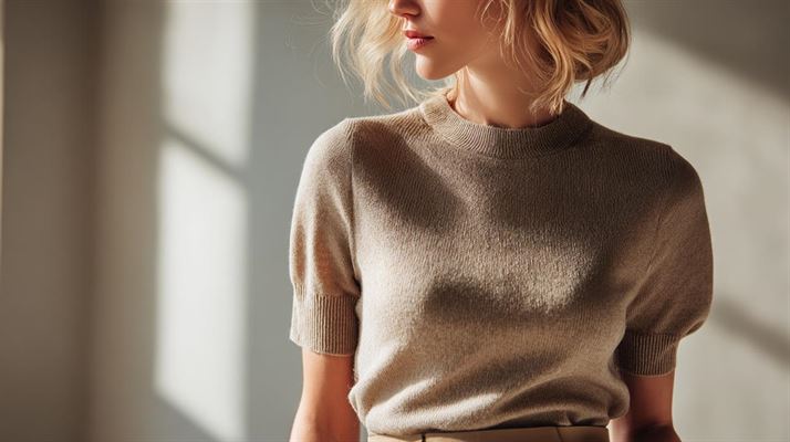 Strikket kortærmet bluse - tidløs mode til enhver sæson